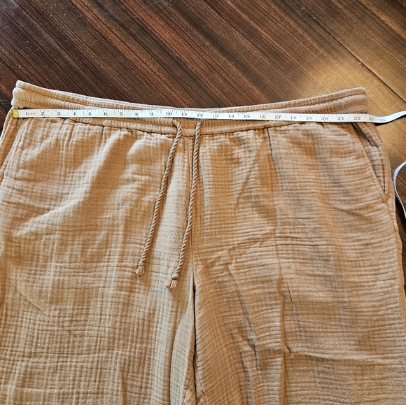 J.Jill Plus Ultrasoft-Gauze Cotton Tie-waist Cropped Pants In Vicuna Brown Sz 3X - Picture 7 of 14